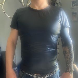 Northbound Leather Fitted Leather T-shirt